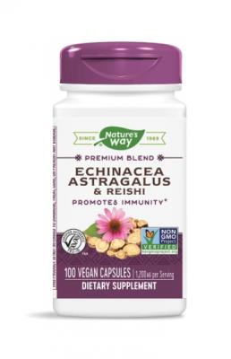 Echinacea Astragalus & Reishi/ Ехинацея, Астрагал & Рейши х 100 капсули
