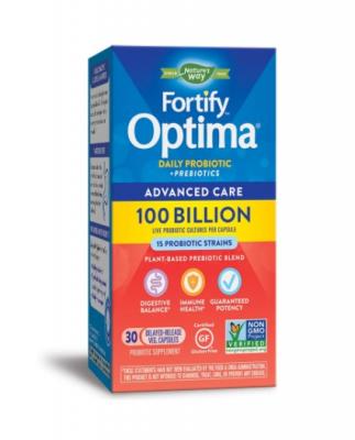 Fortify™ Optima® Advanced Care Probiotic / Фортифай™ Оптима® 15 щама, 100 млрд. активни пробиотици+пребиотици х 30 капсули