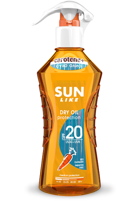 SunLike Слънцезащитно сухо олио за интензивно бронзиране на кожата SPF20 200мл
