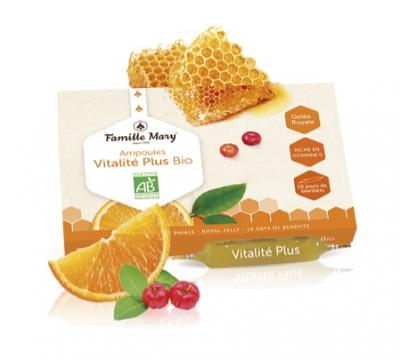 Ampoules Vitalité Plus Bio Jus d’orange Acerola Виталити плюс био с пчелно млечице, портокал и ацерола 10 бр. ампули за пиене