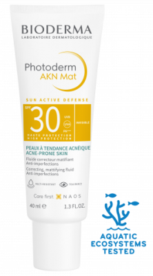 Bioderma Photoderm AKN Слънцезащитен флуид SPF30 за мазна кожа, склонна към акне 40мл