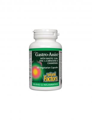 Natural Factors Gastro Assist Мастикс, Цинков Л-карнозин и Лайка x 60 капсули