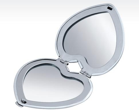 Огледало сърце алуминий - акрилни кристали