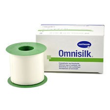 Omnisilk ЛЕНТА хипоалергична, водоустойчива, копринена 5см/9,2м х 1бр., ХАРТМАН