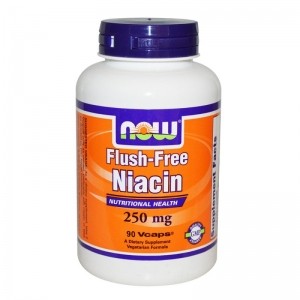 Flush-Free Niacin (Недразнеща форма на Витамин B-3) - 250 мг Now Foods
