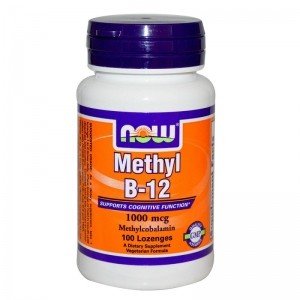 Methyl B12 1000 мкг - 100 дражета Now Foods