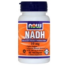 NADH 10 mg + 200 mg Ribose - 60 vcaps Now Foods