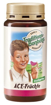 Sanct Bernhard Детски плодови бонбони с витамини А, C и E без захар