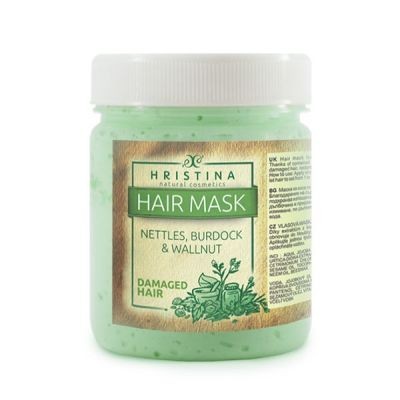 Козметика Христина Маска за изтощена коса с Коприва, Орех и Репей 200мл