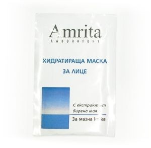 Амрита Хидратираща маска с бирена мая за мазна кожа 10мл