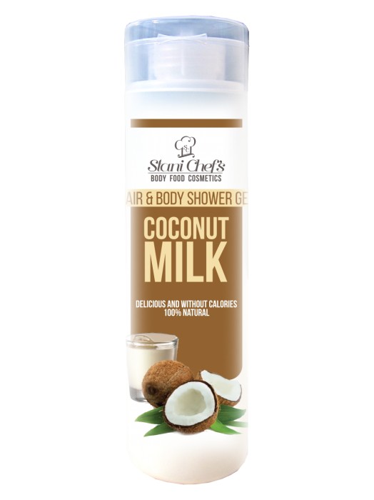 Душ-гел за коса и тяло Кокосово мляко / 100% натурален /