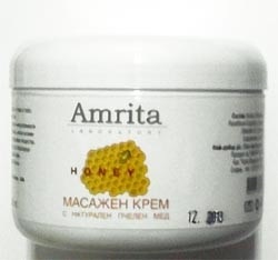 Амрита Масажен крем с натурален пчелен мед 200мл
