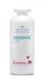 Hristina Масажно масло за тяло Джин & Розова вода 500мл