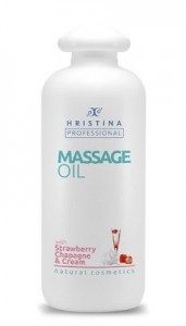 Hristina Масажно масло за тяло Ягода, Шампанско и Сметана 500мл