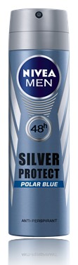 Спрей Nivea Silver protect polar blue