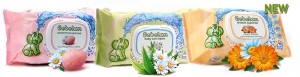 Влажни кърпи Baby Bebelan невен+лайка с капак